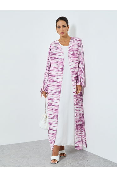 Women Printed Long Sleeve A-Line Abaya
