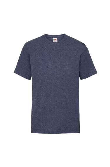 Fruit Of The Loom Childrens/Kids Unisex Valueweight Short Sleeve T-Shirt - Vintage Heather Navy
