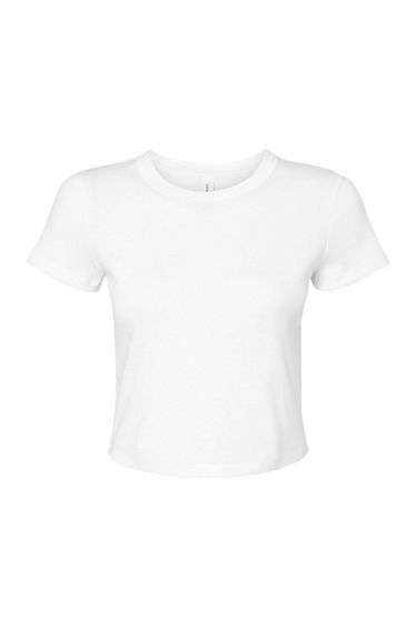 Bella + Canvas Womens/Ladies Baby Micro-Rib T-Shirt - Solid White