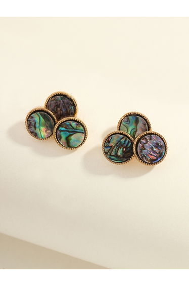 Colored Shell Stud Earrings