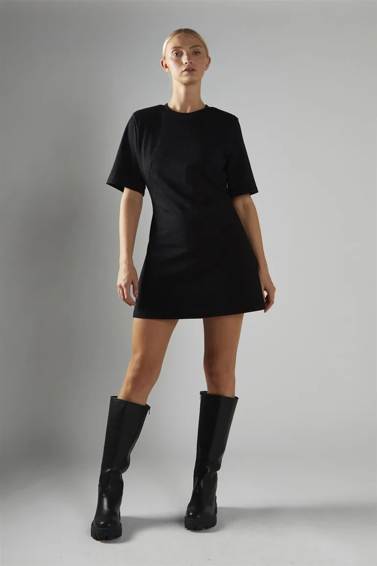 glamorous t shirt dress Pink EDM Rave T-Shirt Dress