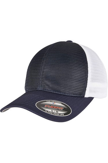 Flexfit Unisex Adult Omnimesh Mesh Two Tone Cap - Navy/White