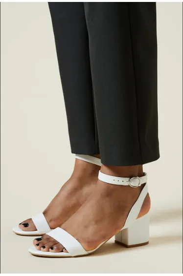Tommi Barely There Mid Block Heel Sandals