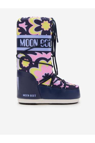 Moon Boot Girls Icon Flower Boots in Multicolour