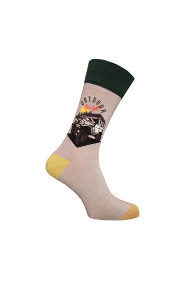 Simply Essentials Boys Toys Mens Safari Truck Socks - Mint