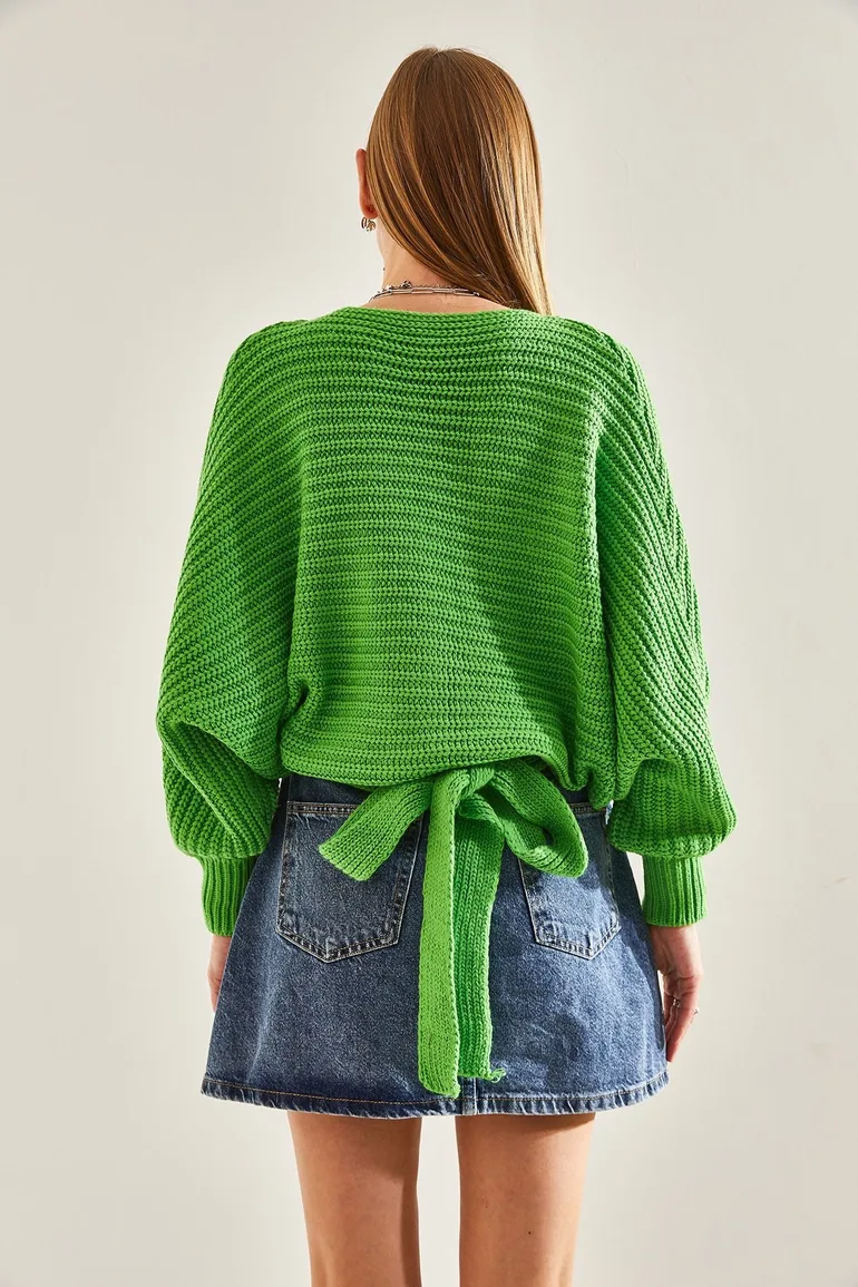 Women's Tie Detailed Knitwear Cardigan - 5