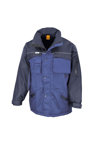WORK-GUARD by Result Mens Heavy Duty Coat - Royal Blue/Navy