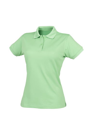 Henbury Womens/Ladies Coolplus® Fitted Polo Shirt - Lime Green