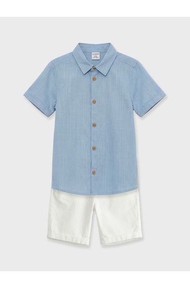 Baby Boy Short Sleeve Shirt and Shorts Set