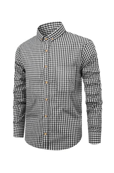 Men Black Checked Long Sleeve Shirt