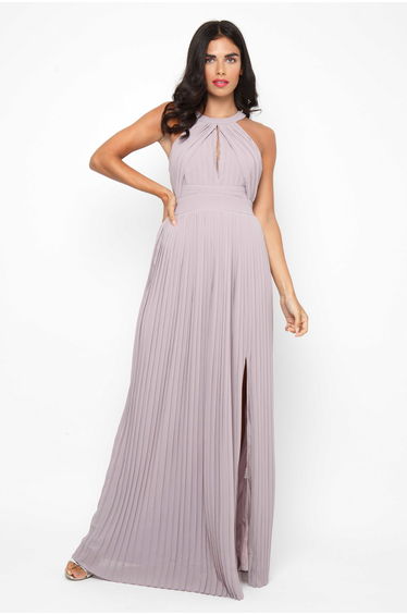 TFNC Prague Lavender Fog Grey Maxi Dress