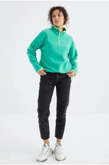 TOMMY Oversized Plush Half-zip Sweatshirt