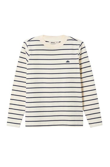Ellesse Boys Giancarlo Long-Sleeved T-Shirt - Off White