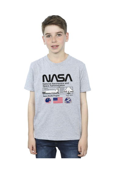 NASA Boys Space Admin T-Shirt - Sports Grey