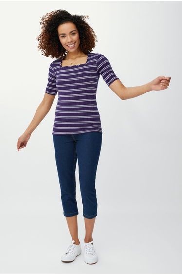 Cropped Jegging - mid wash