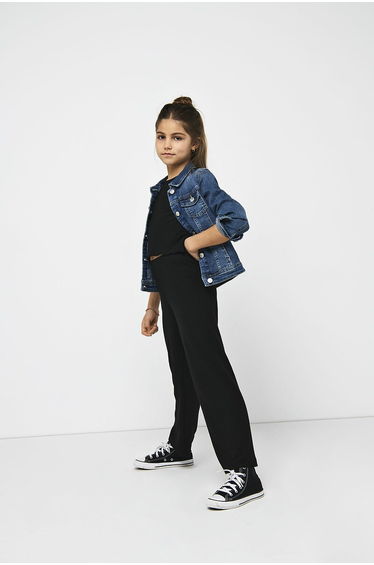 Ribbed Wide Leg Trousers