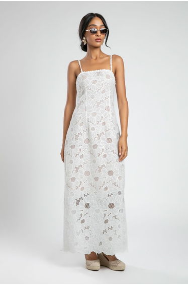 Sleeveless Embroidered Maxi Dress
