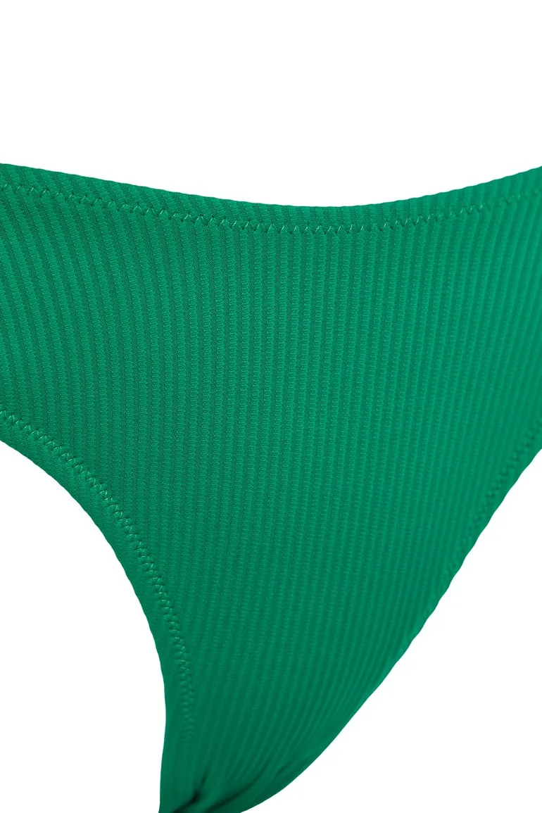 Green Textured Bikini Bottoms - 4