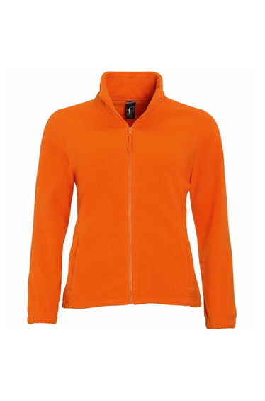 SOLS Womens/Ladies North Full Zip Fleece Jacket - Orange
