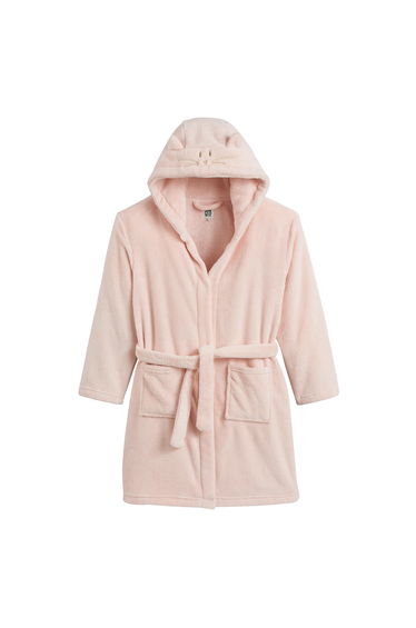 Soft Fleece Bathrobe with Cat Hood