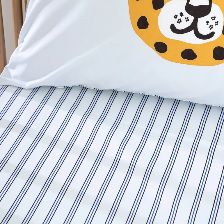Petite Savane Baby's Flat Sheet in Cotton Percale with 17cm Flap and Animal Print - 2