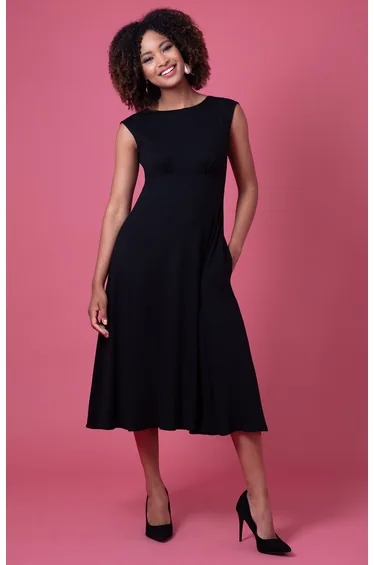 Luna Midi Dress (Black)