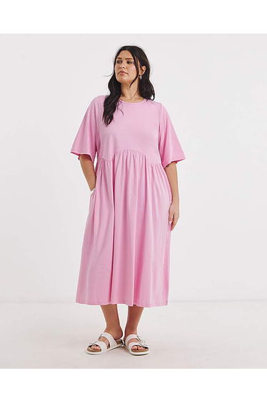 Boxy Sleeve Midi Dress