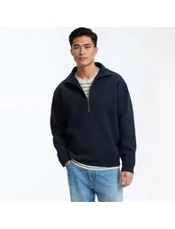 Half Zip Sweatshirt - 1
