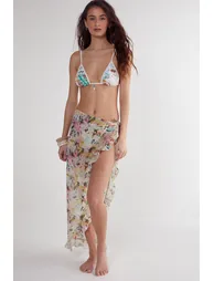 Tie Dye Ruffle Beach Skirt