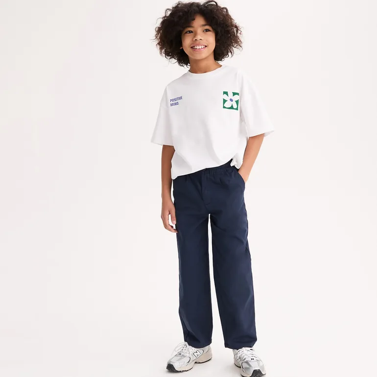 Chinos with Elasticated Waist - 1