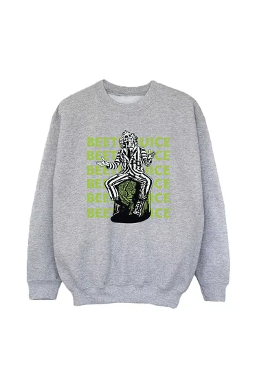 Beetlejuice Girls Repeat Pose Sweatshirt - Sports Grey
