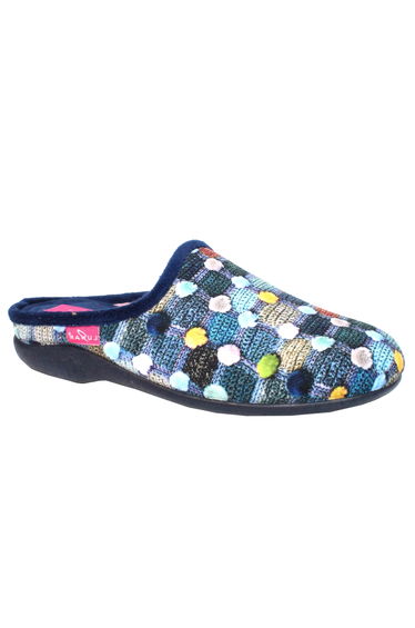 Lunar Womens/Ladies Crackle Slippers - Navy
