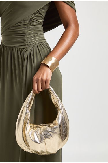 Metallic Slouchy Grab Bag - gold