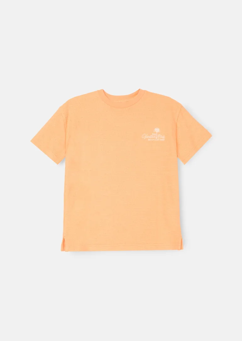 Parker Orange Textured T Shirt - 5