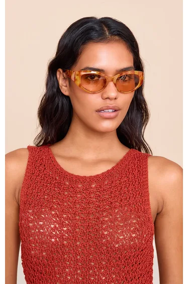 Honey Tortoiseshell Rounded Cat Eye Sunglasses
