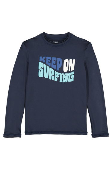 UV Protection Swim T-Shirt with Logo Print