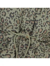 Printed Hooded Parka with Faux Fur Trim - 5