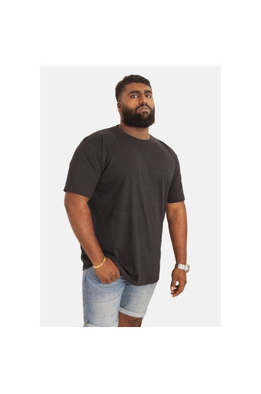 Duke Mens D555 Kingsize Flyers-1 Crew Neck T-Shirt - Black