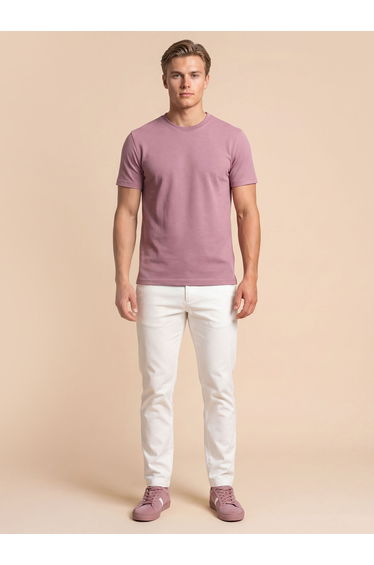 Men Cotton Pique Round Neck T-Shirt