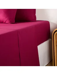 شراشف سرير بدون مطاط لا ريدوت انتيريورز باللون الزهري - 1