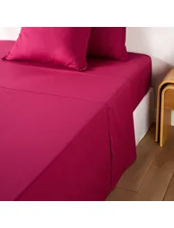 شراشف سرير بدون مطاط لا ريدوت انتيريورز باللون الزهري - 2