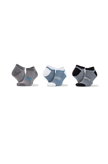 Spiro Unisex Adults Mixed Stripe Trainer Socks (Pack Of 3) - Mixed