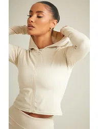 Sand Sculpt Luxe Long Sleeve Hooded Gym Jacket - 3
