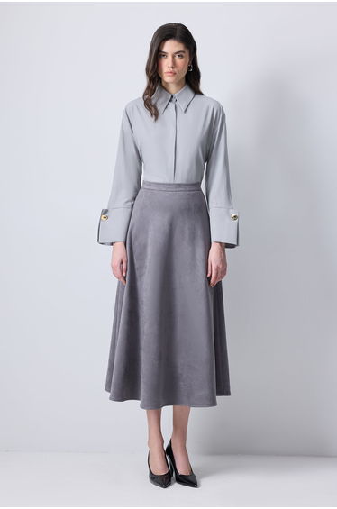 SCUBA FLARED SKIRT
