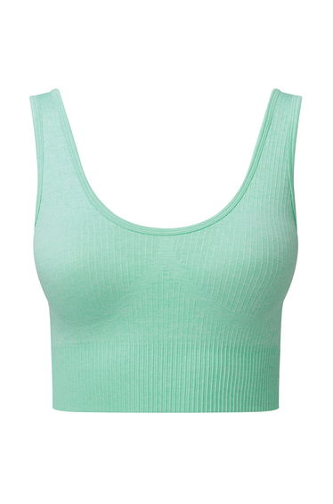 TriDri Womens/Ladies Multisport Ribbed Seamless 3D Bra - Peppermint Melange