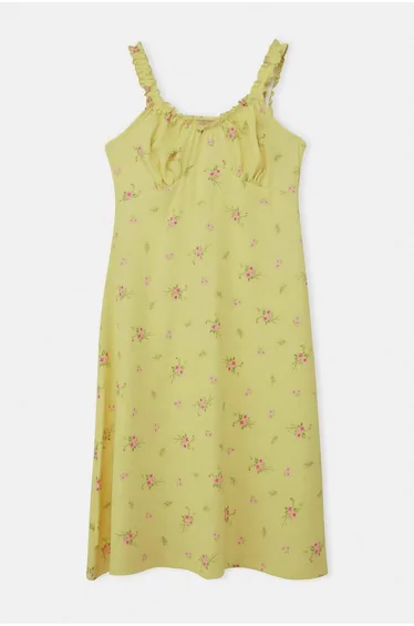 فستان ترينديول كيرف متعدد الالوان بطبعة أزهار- للمقاسات الكبيرة