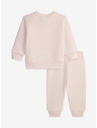 بدلة رياضة بولو أطفال بناتي بنقشة دبدوب لون زهري - 1