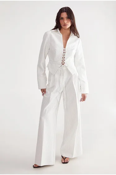 Lace Up Front Tailored shirt