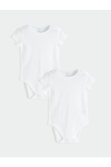 Baby Girl 2-Pack Bodysuits with Round Neck and Snap Closure