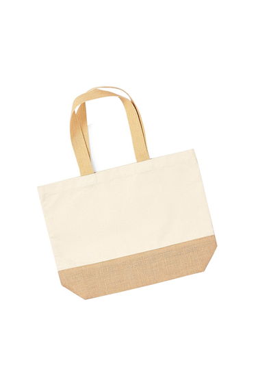 Westford Mill Jute Base Canvas Tote - Natural